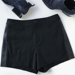 T Alexander Wang • leather striped shorts